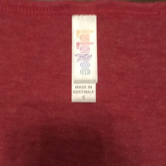 NWT Heathered Pink-Red Scoopneck Tee, size S - Picture 4 of 5